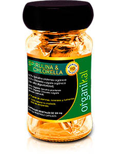 ORGANIKAL Spirulina y Chlorella en CAPSULAS