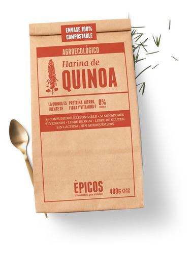 Harina de Quinoa agroecológica x 400gr