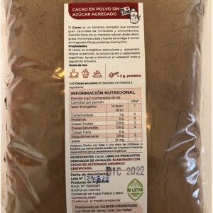 Cacao Orgánico Alcalino x 150gr - Andino Natural