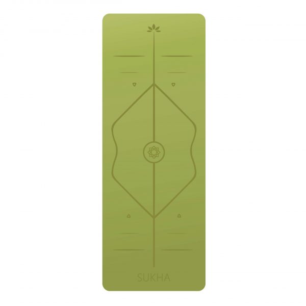 Yoga Mat Sukha - Superior con Alineación Verde