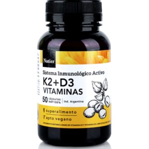 Vitaminas K2+D3 x 50 cápsulas - Natier