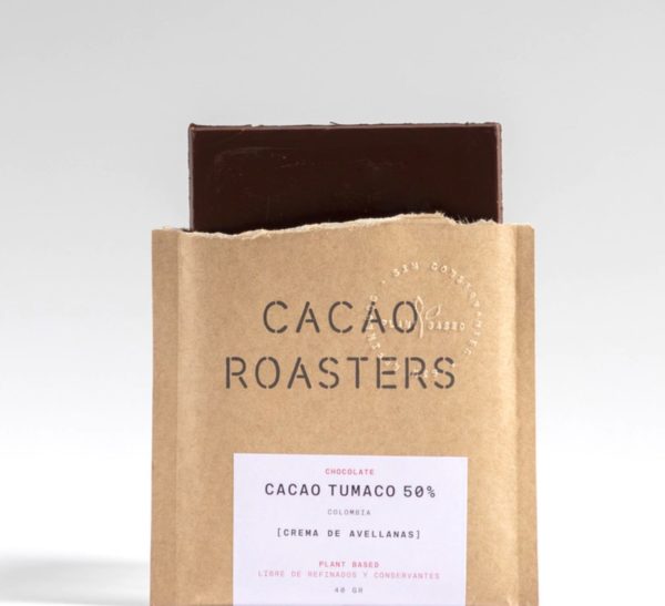 Cacao Orgánico 50% con Crema de Avellanas x 40gr - Cacao Roasters